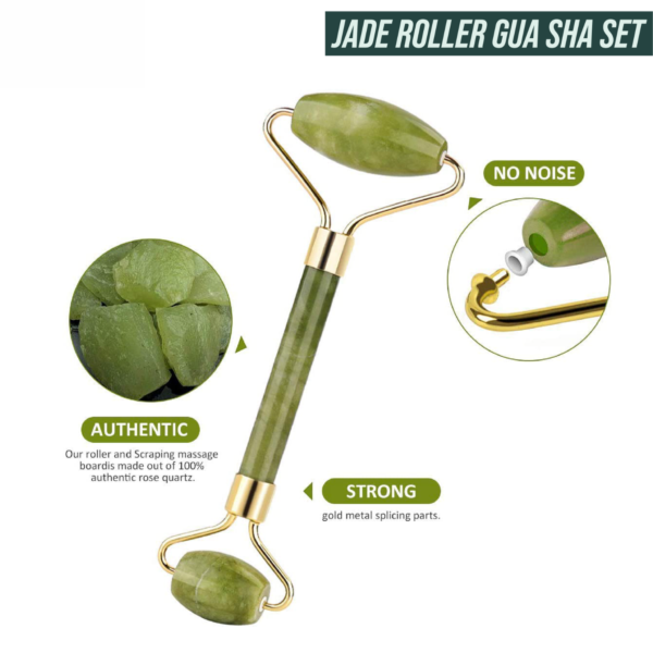 Jade Roller Gua Sha Set - Face Roller - Image 6