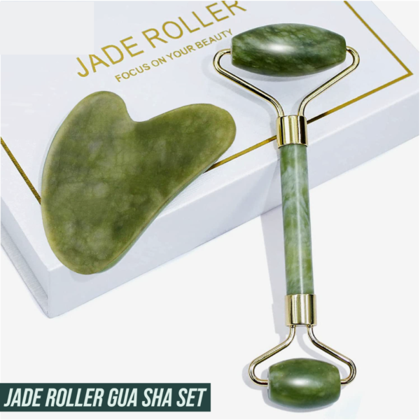 Jade Roller Gua Sha Set - Face Roller - Image 5