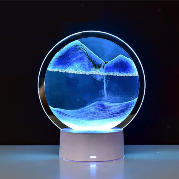 Sandscape Lamp 3D Moving Sand Art Frame Night Light - Image 3
