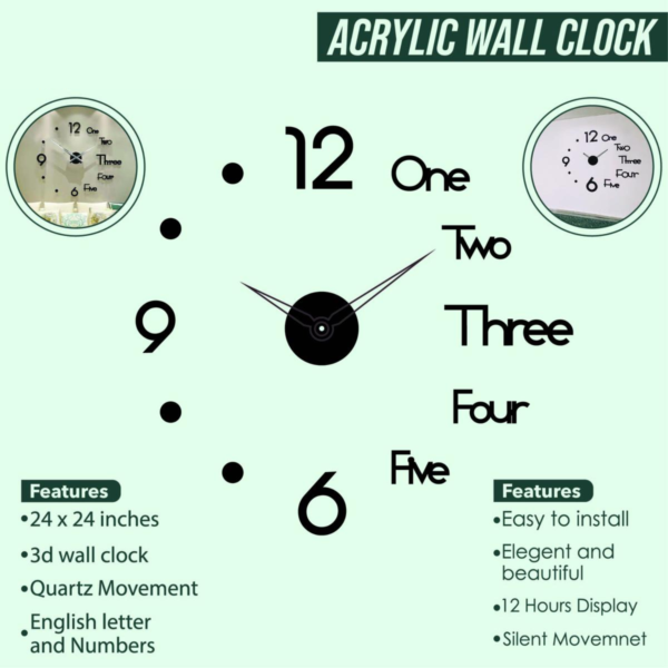 Wooden Wall Clock - Image 2