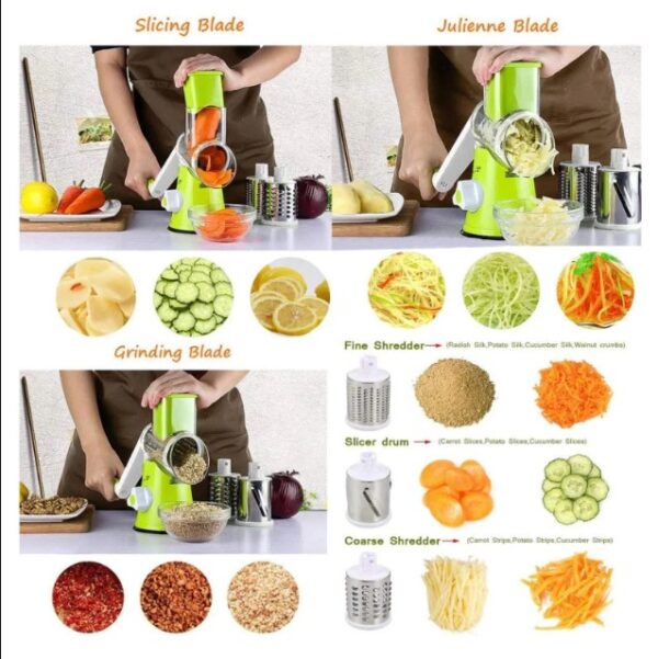 3 in 1 Manual Vegetable Cutter Slicer and Peeler - Image 7