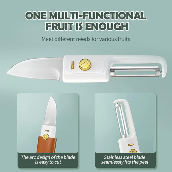 2 in 1 Stainless Steel Fruit Knife and Peeler - Image 7