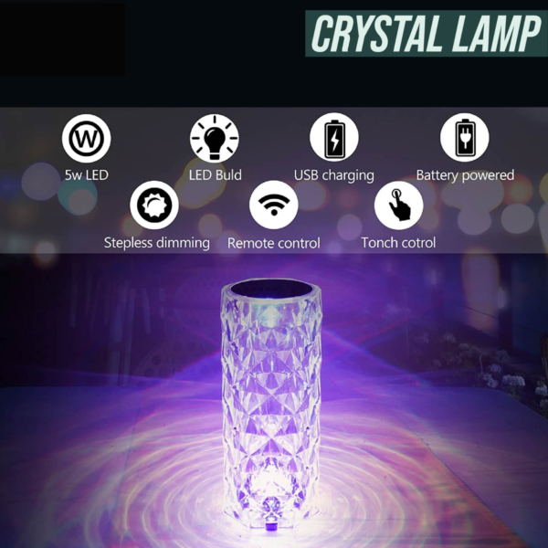 Crystal Diamond Table Lamp - Image 4