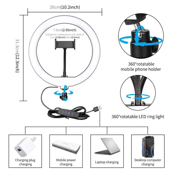 Tripod Stand with Ring Light - Image 8