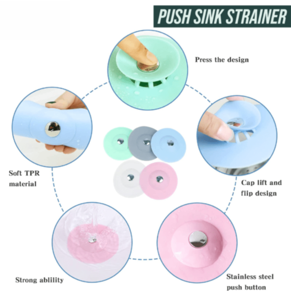 Silicone Hair Sink Flex Strainer Drainer - Image 2