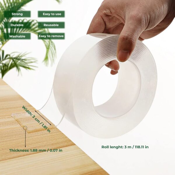 Double Sided Silicone Transparent Tape