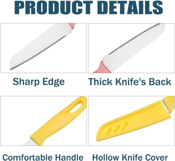 Sharp and Durable Small Kitchen Knife with Protective Cover - Image 4