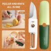 2 in 1 Stainless Steel Fruit Knife and Peeler