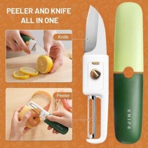 2 in 1 Stainless Steel Fruit Knife and Peeler