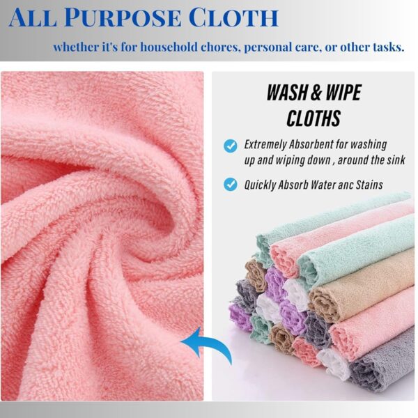 Microfiber Dish Cleaning Cloth for Kitchen - Image 3