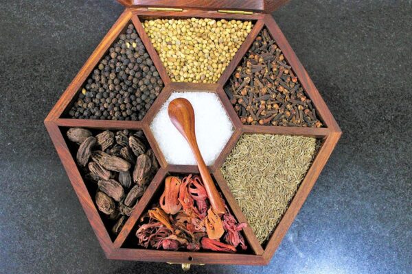 Kitchen & Dining Wooden Masala Jar Box - Image 2