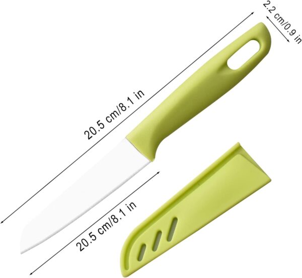 Sharp and Durable Small Kitchen Knife with Protective Cover - Image 2